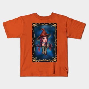 Purple hair cancer witch Kids T-Shirt